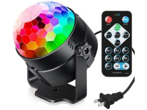 Sound Activated RGB Party Lights with Remote Control