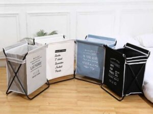 Steel Frame Collapsible Laundry Hamper Wash Day Laundry Basket