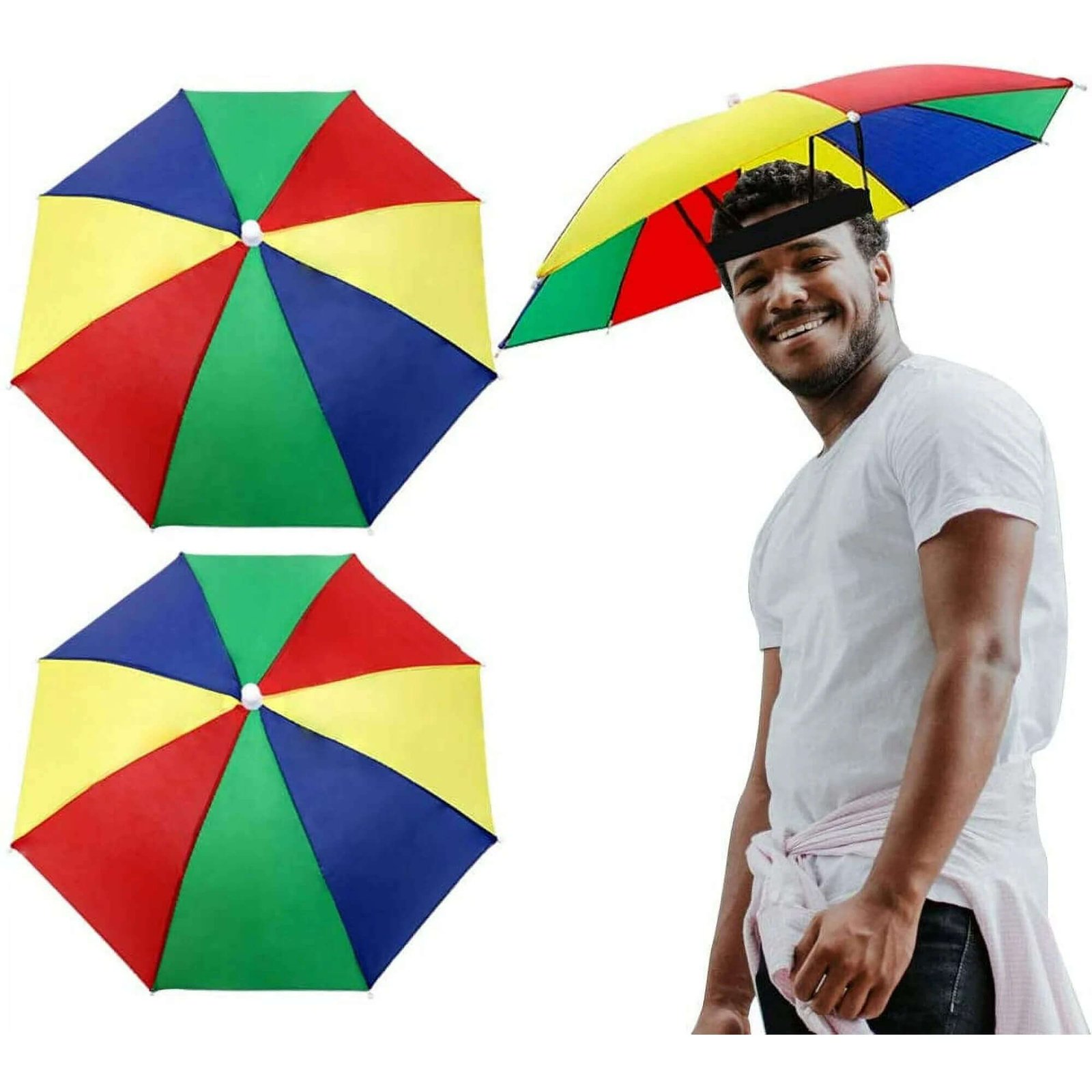 Umbrella Sunshade Foldable Hat with Elastic Band