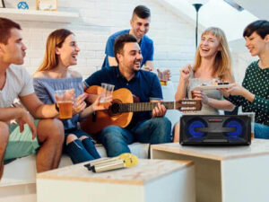 Wireless Live Dual Microphones with Bluetooth Speaker