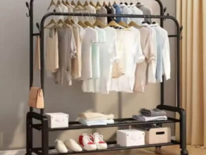 Clothes Hangers with Double Shelf