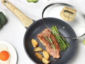 28cm Granite Coated Non Stick Frying Pan with Lid