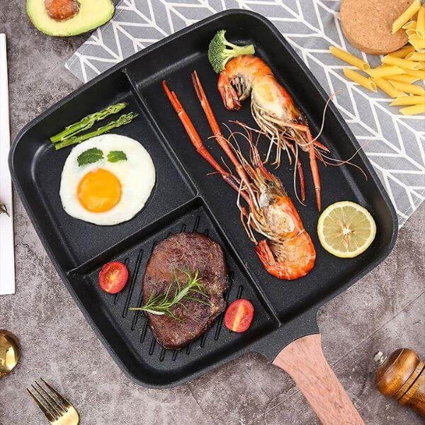 3 Section Non Stick Aluminum Frying Pan 3 Section Non Stick Aluminum Frying Pan