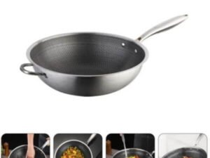 32cm Stainless Steel Wok