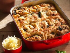 Cast Iron Rectangular Roasting Pan with Durable Enamel Interior