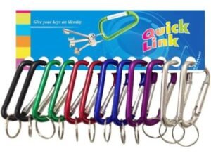 12pcs Aluminum Keychain Hooks 6.5cm