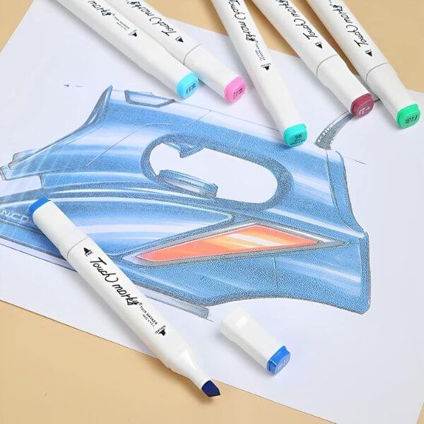 60PCS Waterproof Sketch Marker for Kids