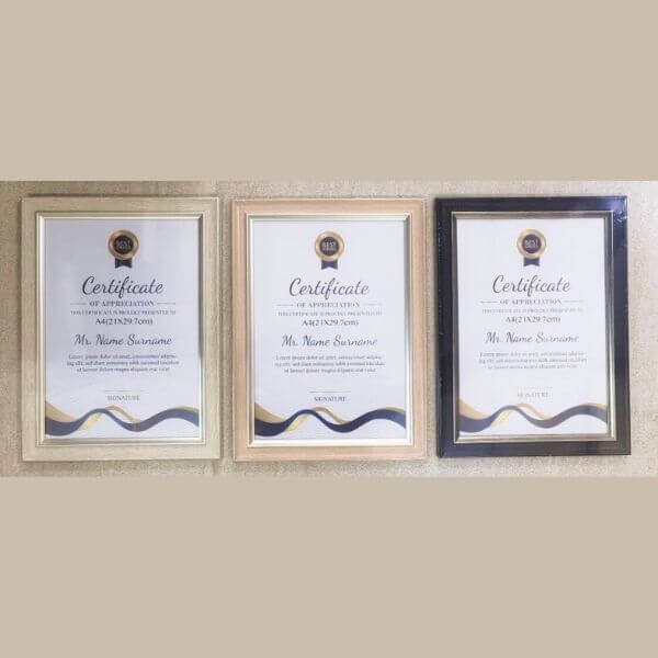 A4 Certificate and Photo Frame