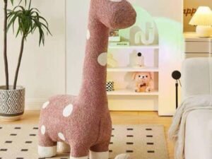 Kids Single Seater Plush Giraffe Fabric Sofa