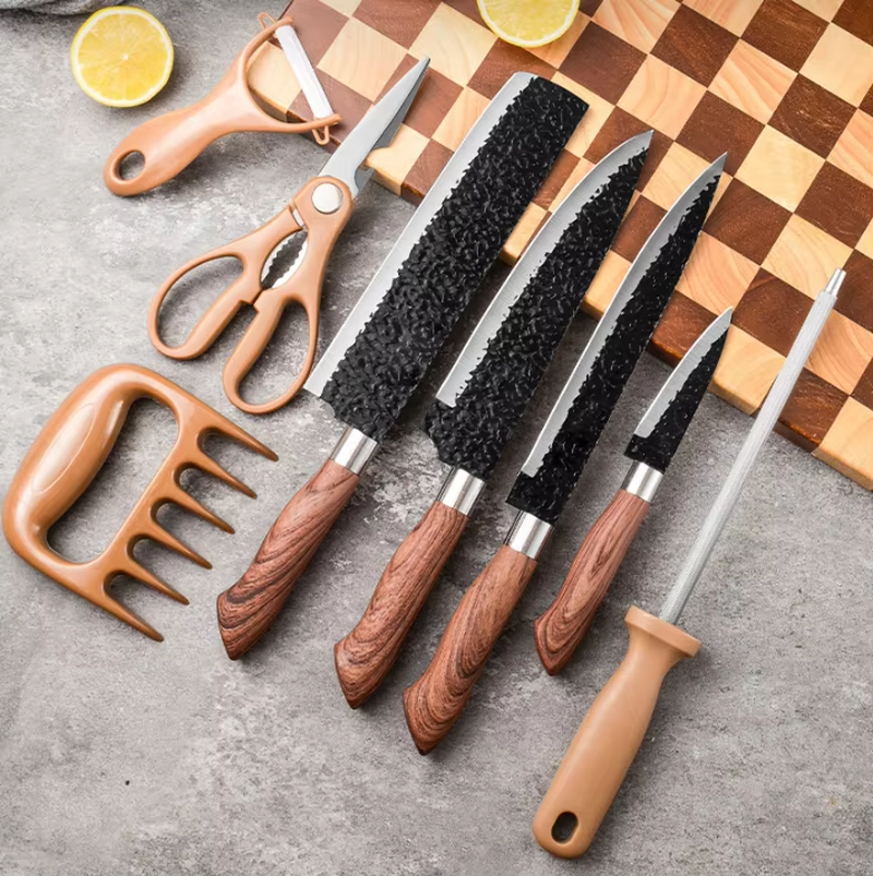 Professional 8 Piece Kitchen Knife and Utensil Set